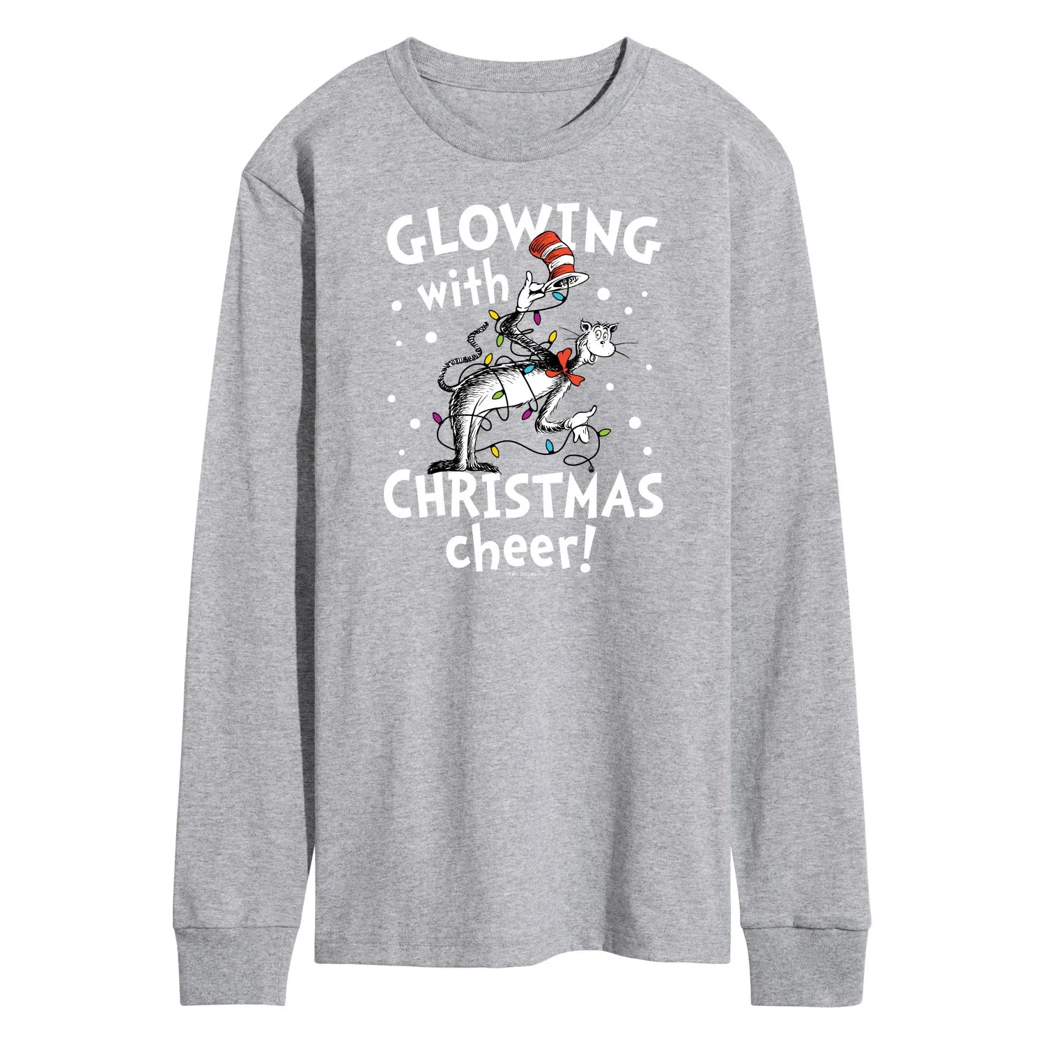 The Cat in the Hat - Glowing Christmas Cheer - Men's Long Sleeve T-Shirt sold by Zulily