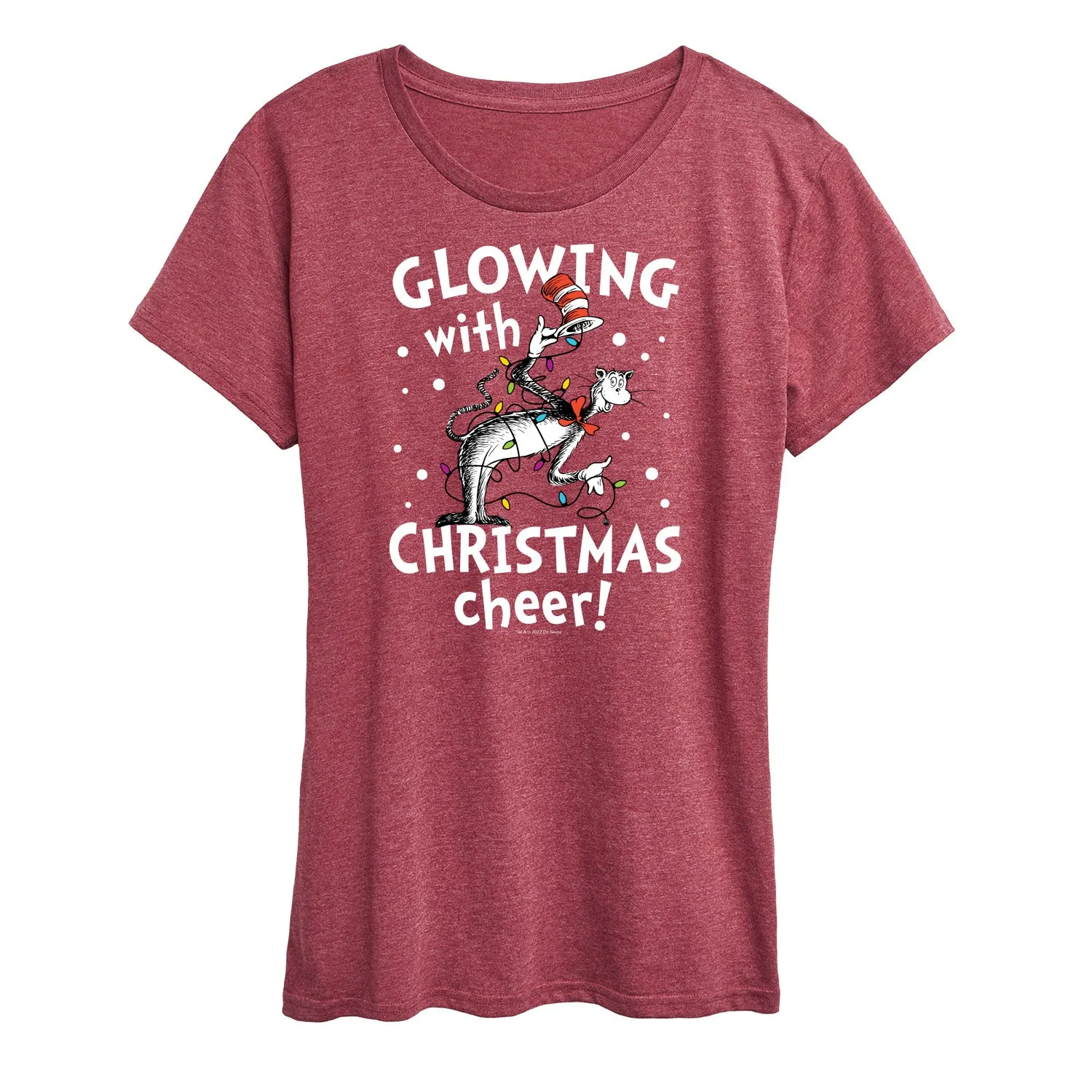The Cat in the Hat - Glowing Christmas Cheer - Women's Short Sleeve Graphic T-Shirt sold by Zulily product image thumbnail 4