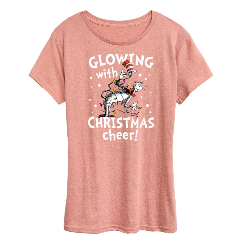 The Cat in the Hat - Glowing Christmas Cheer - Women's Short Sleeve Graphic T-Shirt made by Zulily