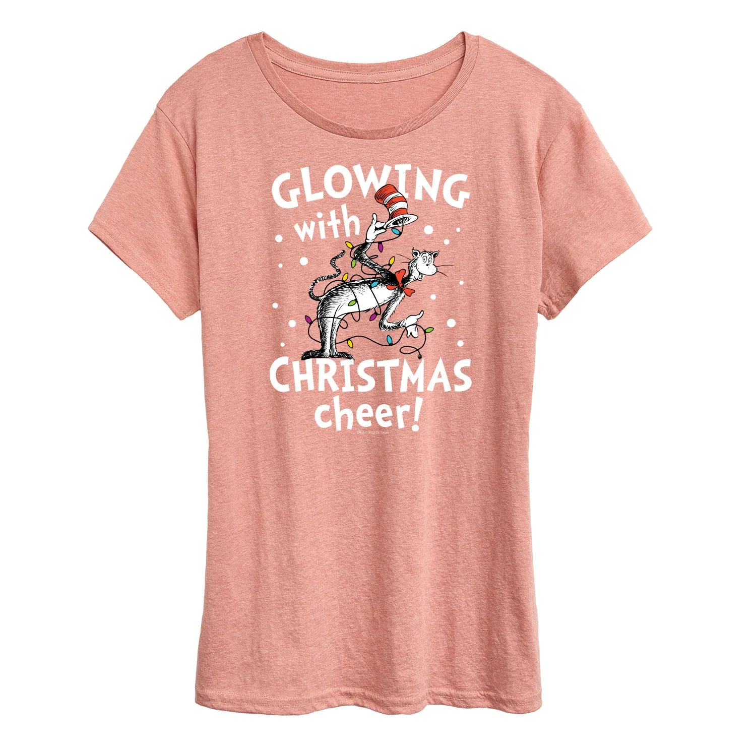 The Cat in the Hat - Glowing Christmas Cheer - Women's Short Sleeve Graphic T-Shirt sold by Zulily