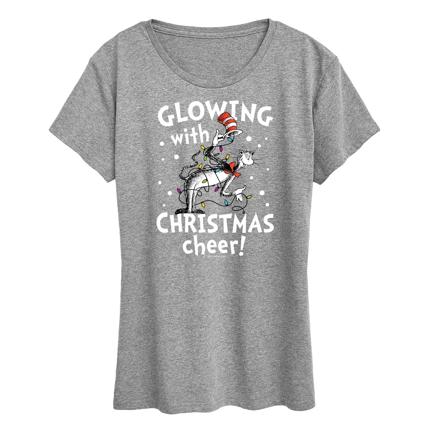 The Cat in the Hat - Glowing Christmas Cheer - Women's Short Sleeve Graphic T-Shirt sold by Zulily product image thumbnail 2
