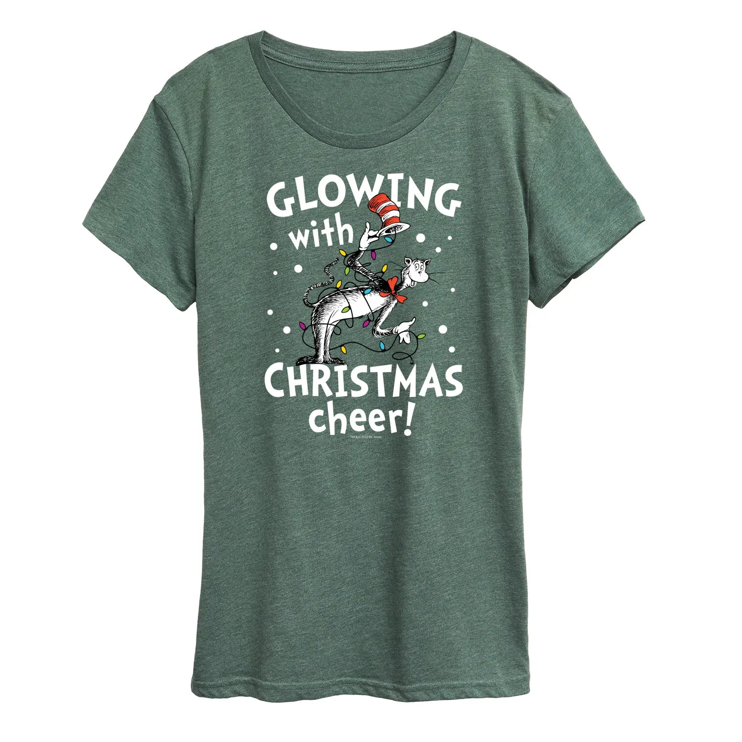 The Cat in the Hat - Glowing Christmas Cheer - Women's Short Sleeve Graphic T-Shirt sold by Zulily product image thumbnail 3