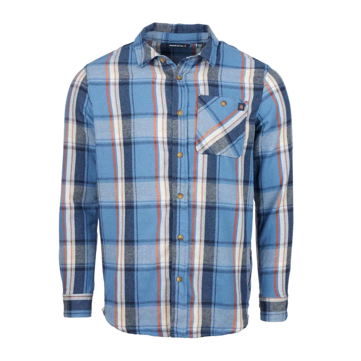 Mountain and Isles Men's 2-Pocket Brushed Cotton Button Down Flannel Shirt sold by Zulily
