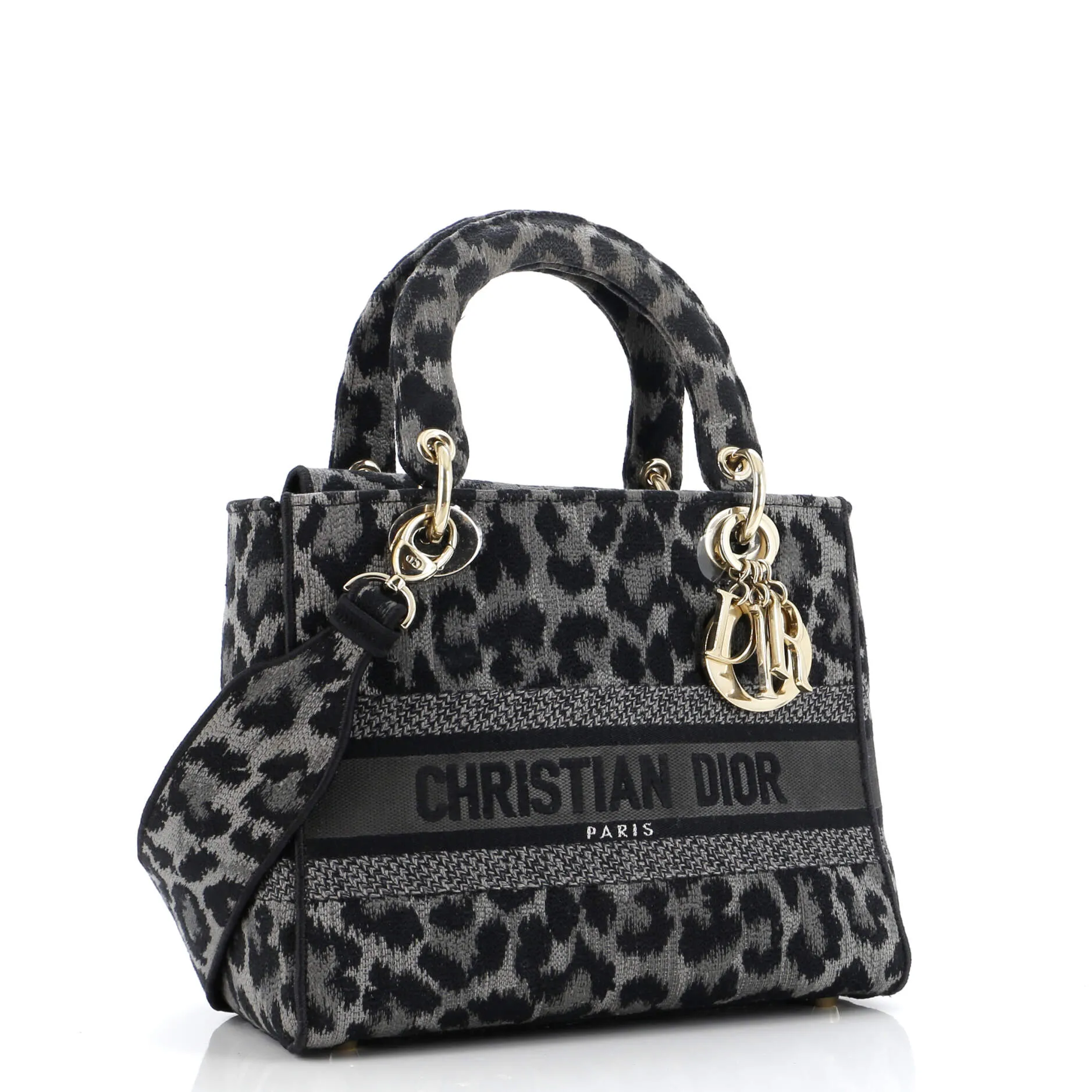 Pre-Loved Christian Dior Lady D-Lite Bag Mizza Embroidered Canvas Medium sold by Zulily product image thumbnail 2