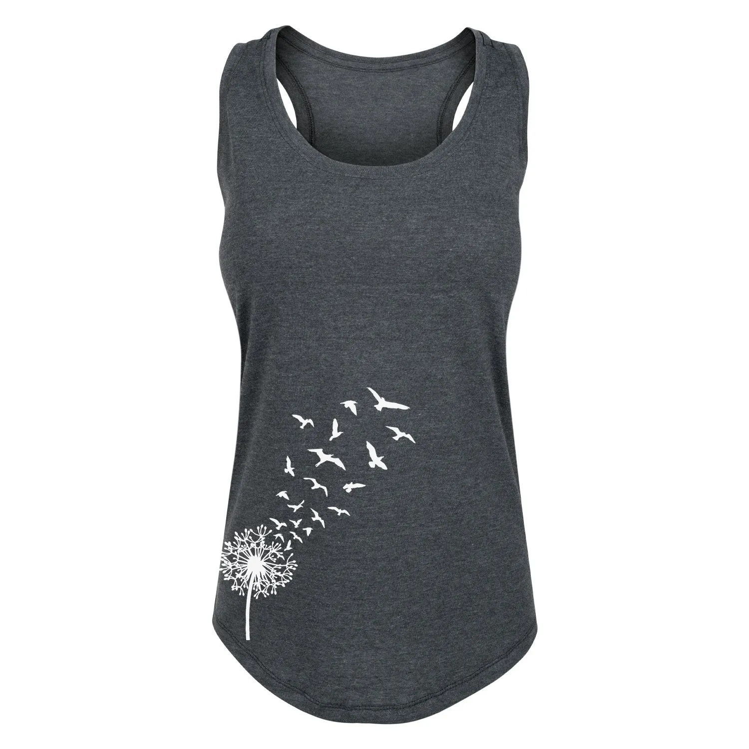 Instant Message - Dandelion Birds Bottom Side - Women's Racerback Tank sold by Zulily