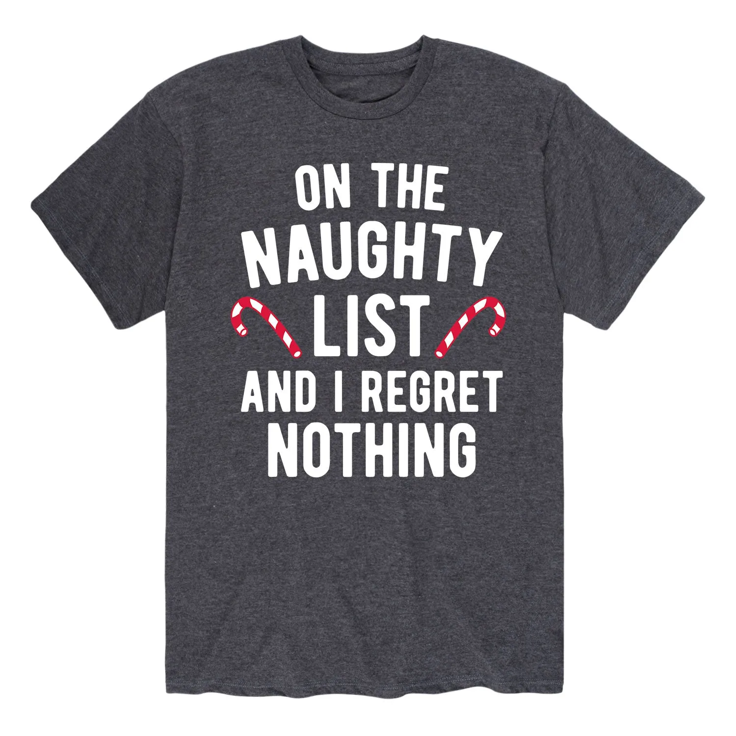 Instant Message - On the Naughty List I Regret Nothing - Men's Short Sleeve Graphic T-shirt sold by Zulily product image thumbnail 3