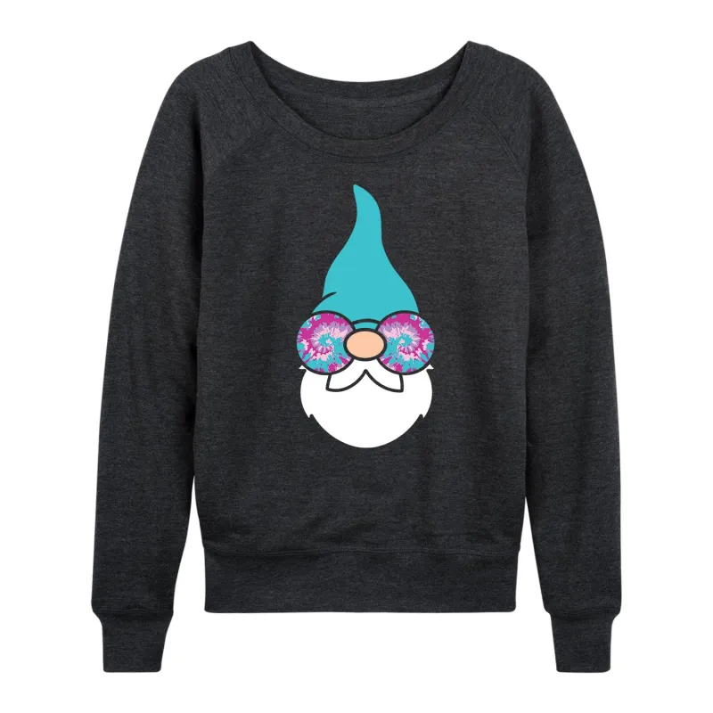 Instant Message - Boho Gnome with Glasses - Women's French Terry Long Sleeve Pullover made by Zulily