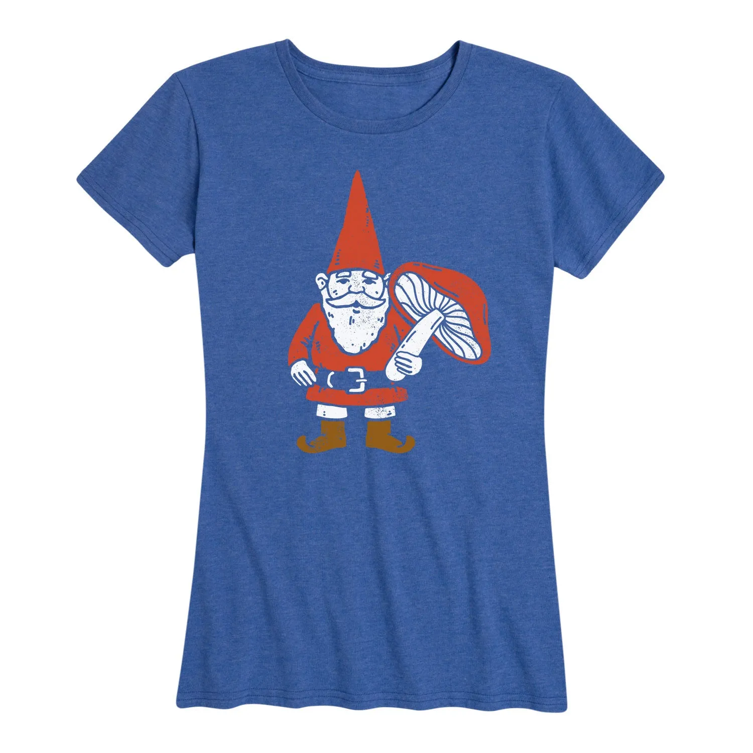 Instant Message - Gnome with Mushroom - Women's Short Sleeve Graphic T-shirt sold by Zulily