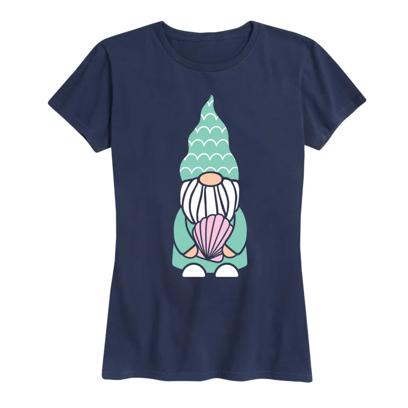 Instant Message - Mermaid Gnome - Women's Short Sleeve Graphic T-shirt sold by Zulily