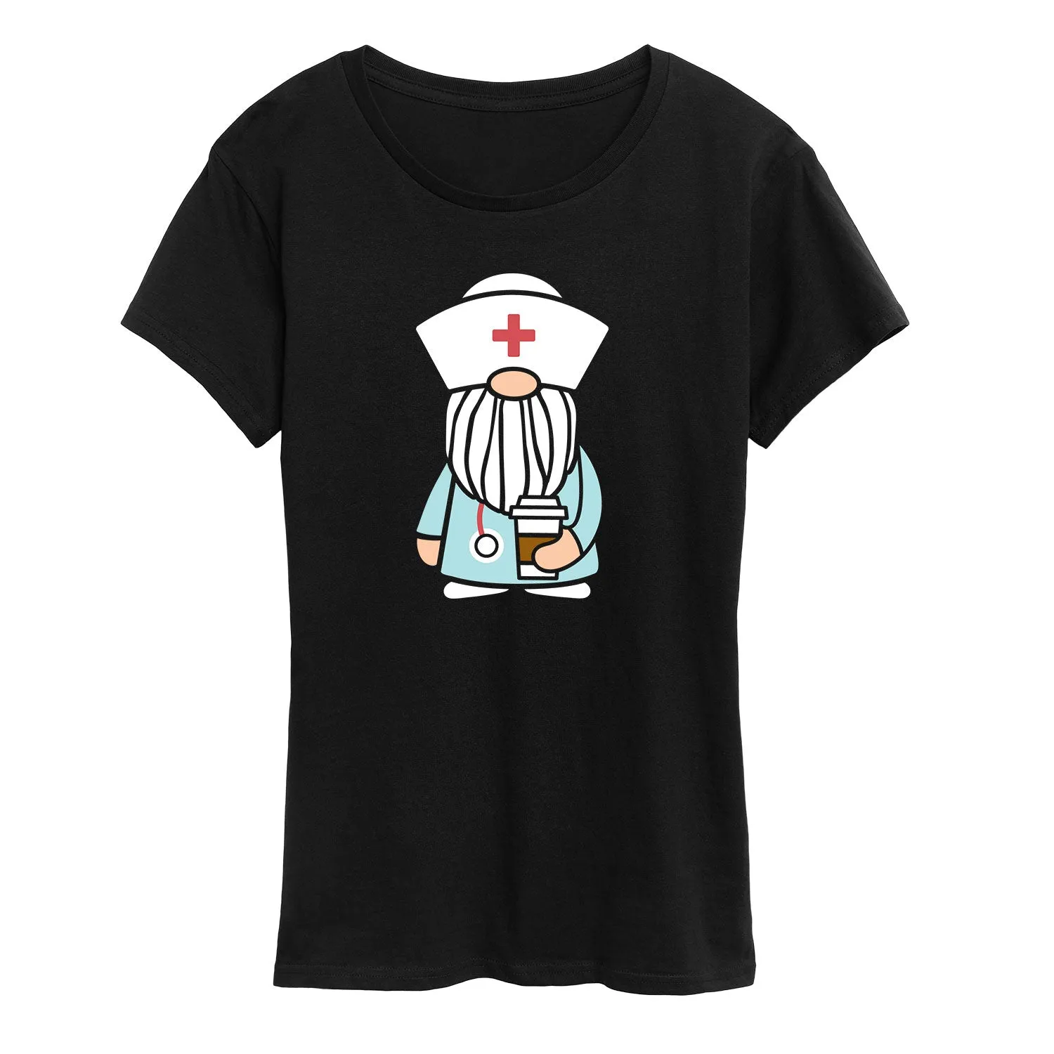 Instant Message - Gnome Nurse - Women's Short Sleeve Graphic T-shirt sold by Zulily
