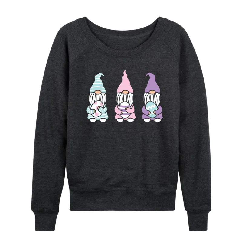 Instant Message - Easter Gnomes - Women's French Terry Long Sleeve Pullover made by Zulily