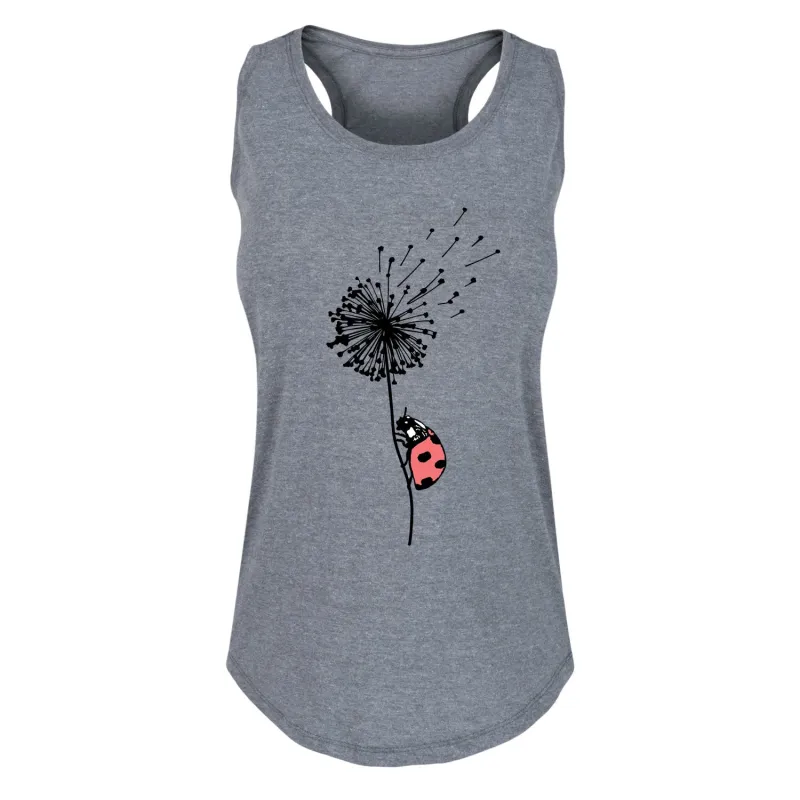 Instant Message - Ladybug On Dandelion - Women's Racerback Tank Top sold by Zulily