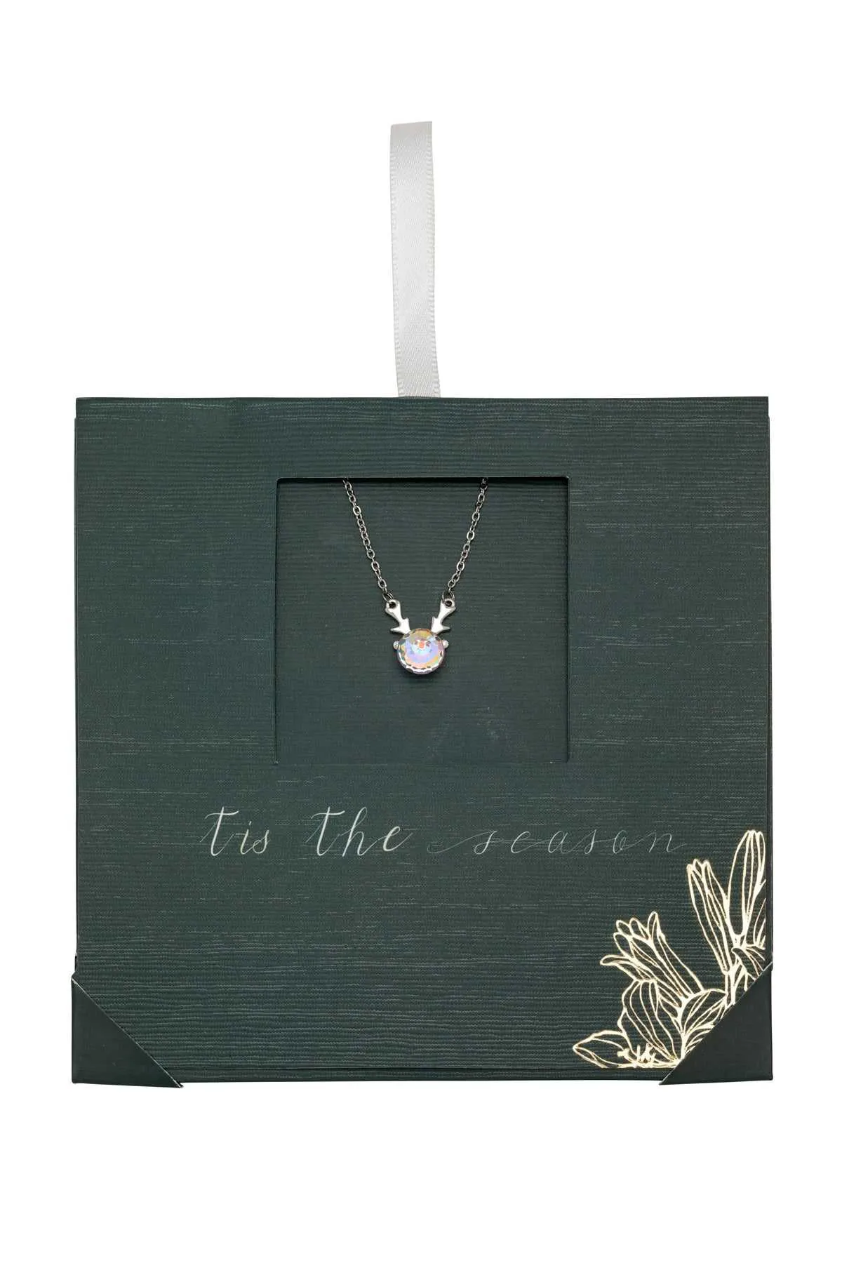 callura Rhodium-Plated AB Deer Necklace with Swarovski Crystals sold by Zulily