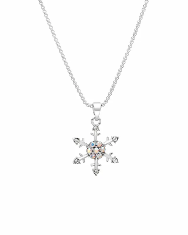 callura Aurora Borealis Swarovski Crystal Snowflake Pendant Necklace sold by Zulily