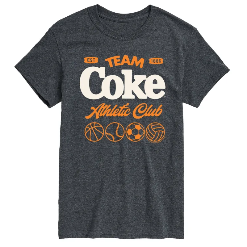 Coca-Cola - Team Coke Athletic Club - Men's Short Sleeve Graphic T-Shirt sold by Zulily