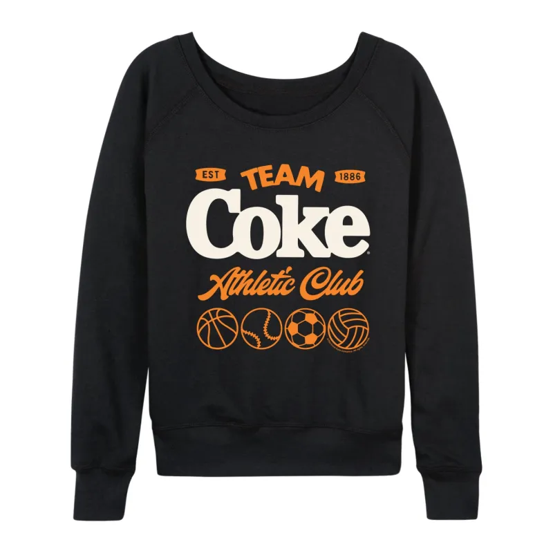 Coca-Cola - Team Coke Athletic Club - Women's French Terry Long Sleeve Pullover made by Coca-Cola