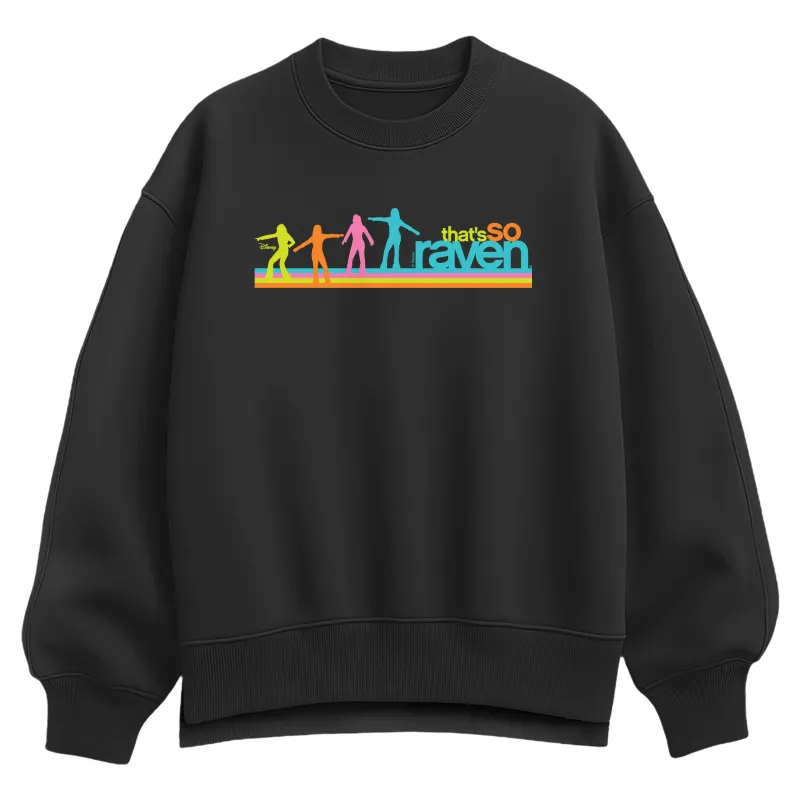 That's So Raven - Raven Colorful Silhouettes - Women's Oversized Fleece Crew Sweatshirt sold by Zulily