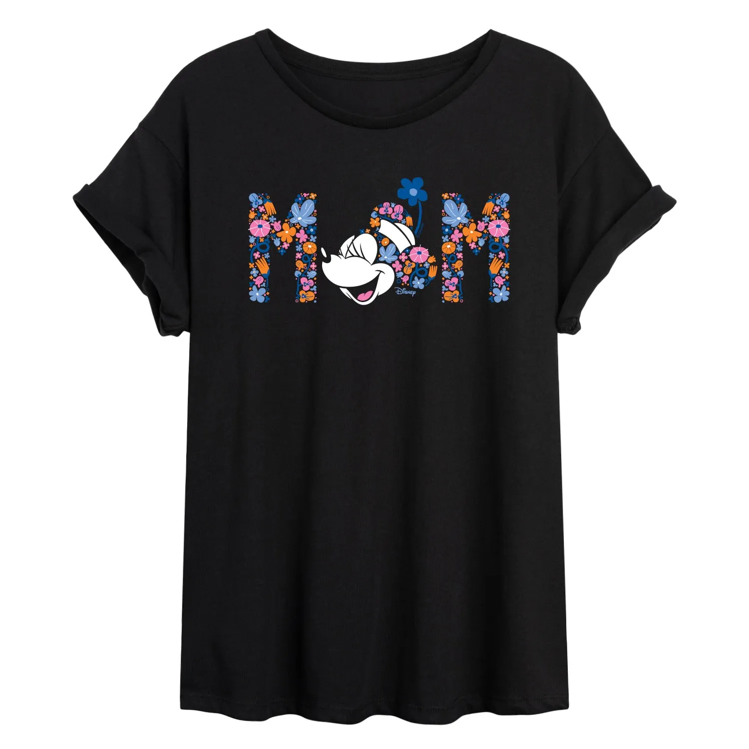 Disney - Mom Minnie Florals - Women's Oversized Graphic T-Shirt sold by Zulily