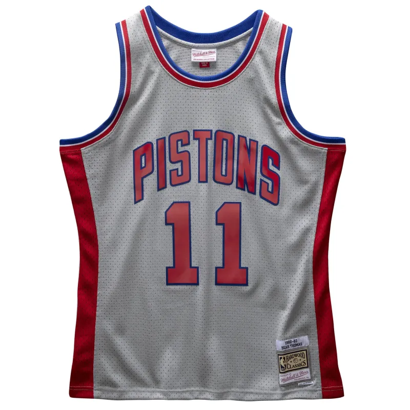 Men's Mitchell & Ness NBA Swingman Jersey- Detroit Pistons 82 Isiah Thomas made by Mitchell & Ness