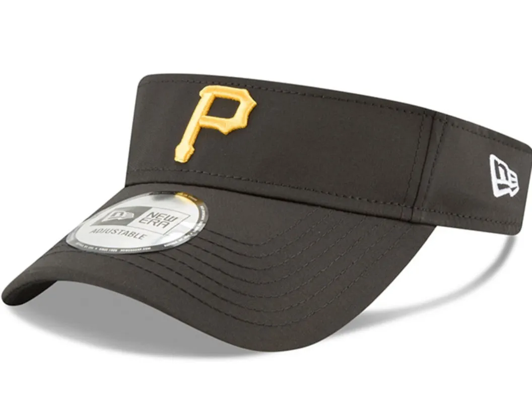 Men's New Era MLB Visor Basic Logo Adjustable Hat - Pittsburgh Pirates made by New Era