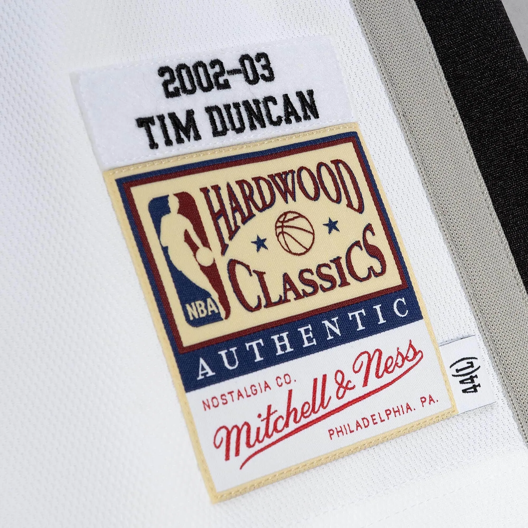 Mitchell & Ness NBA Home Finals Jersey San Antonio Spurs 2002 Tim Duncan sold by Zulily product image thumbnail 4