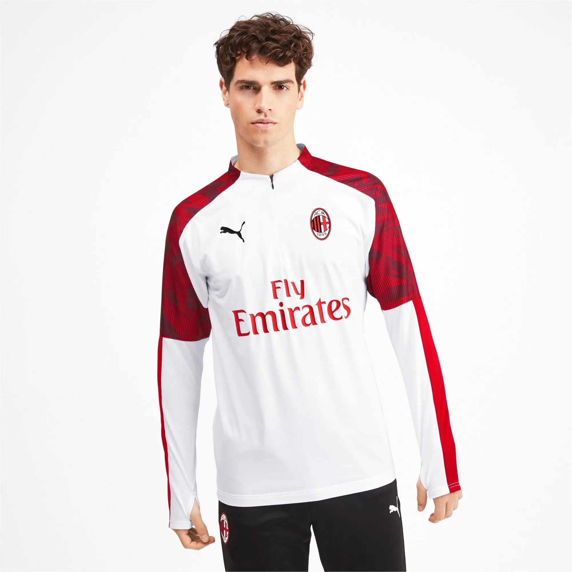 Men's Puma Ac Milan 1/4 Zip Top - Sponsor Logo sold by Zulily
