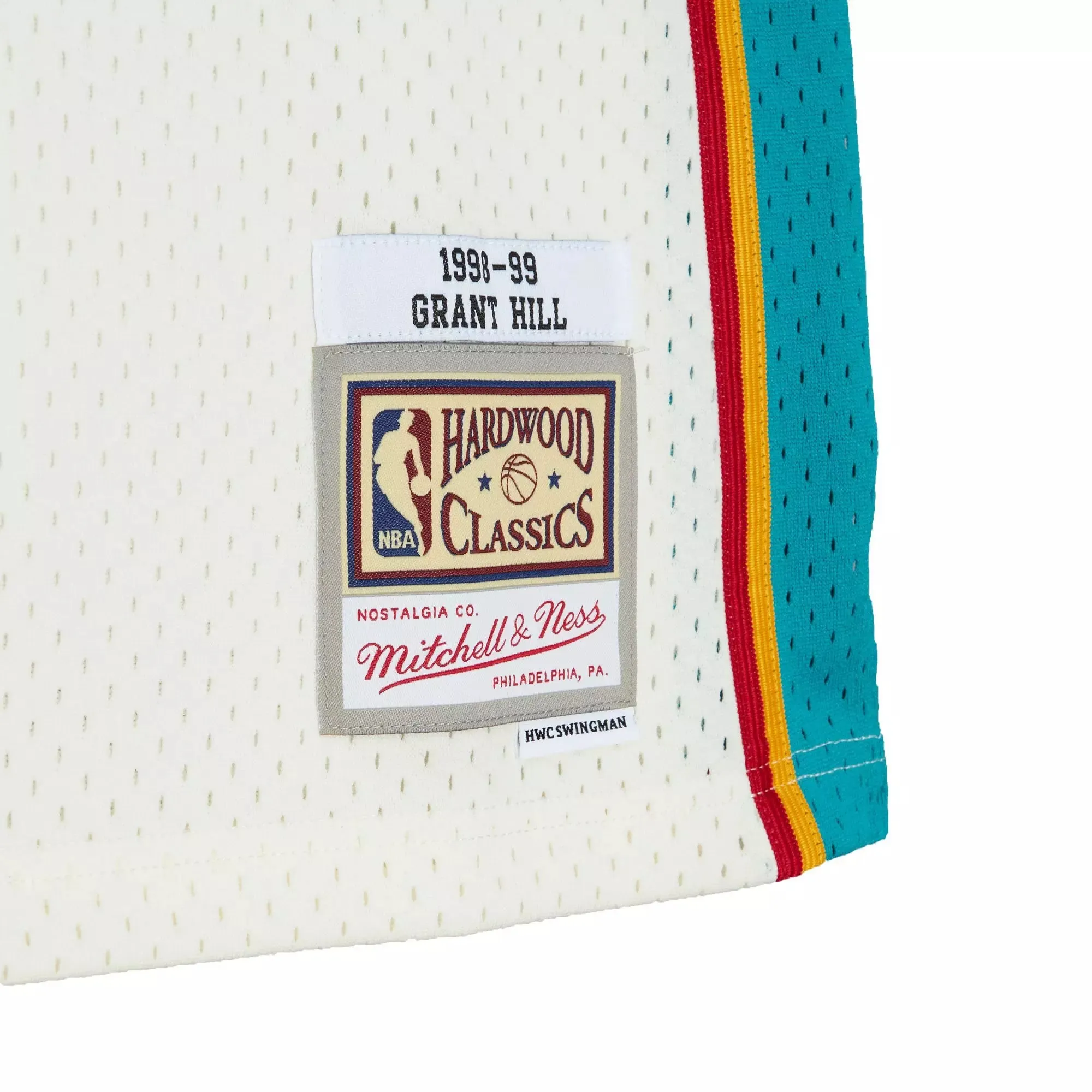 Mitchell & Ness NBA Cream Team Color Swingman Jersey Pistons 1998 Grant Hill sold by Zulily product image thumbnail 4