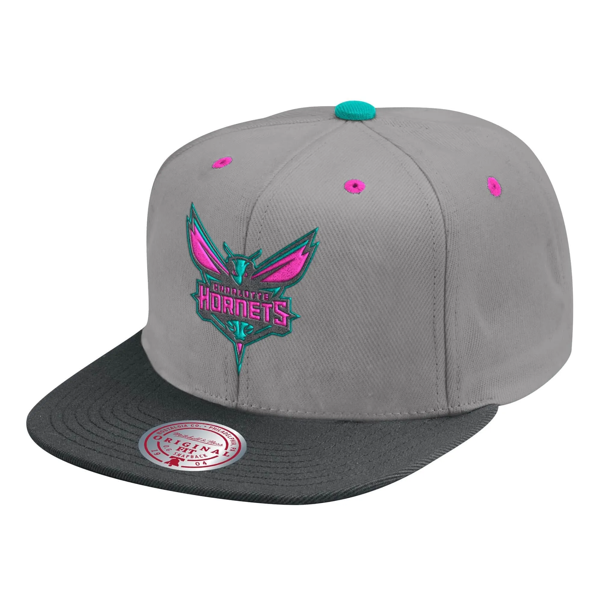 Men's Mitchell & Ness NBA Gray Wolf Mags Snapback Hornets - Light Grey sold by Zulily