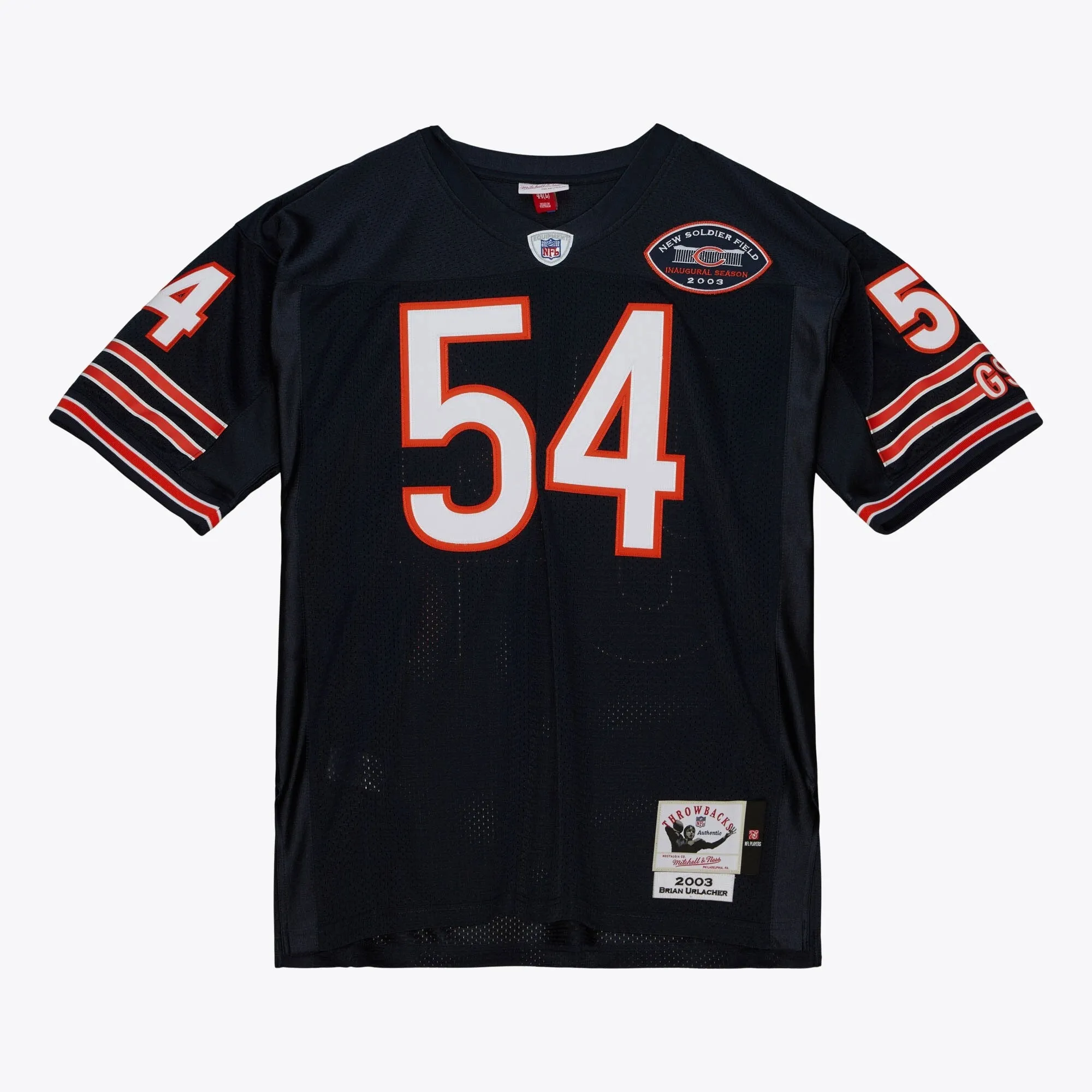 Men's Mitchell & Ness NFL Dark Jersey Bears 2003 Brian Urlacher sold by Zulily