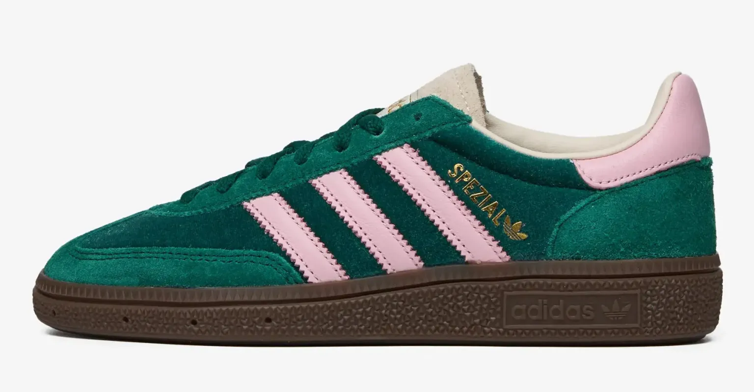 Women's adidas Handball Spezial 'Green Pink Velvet' sold by Zulily
