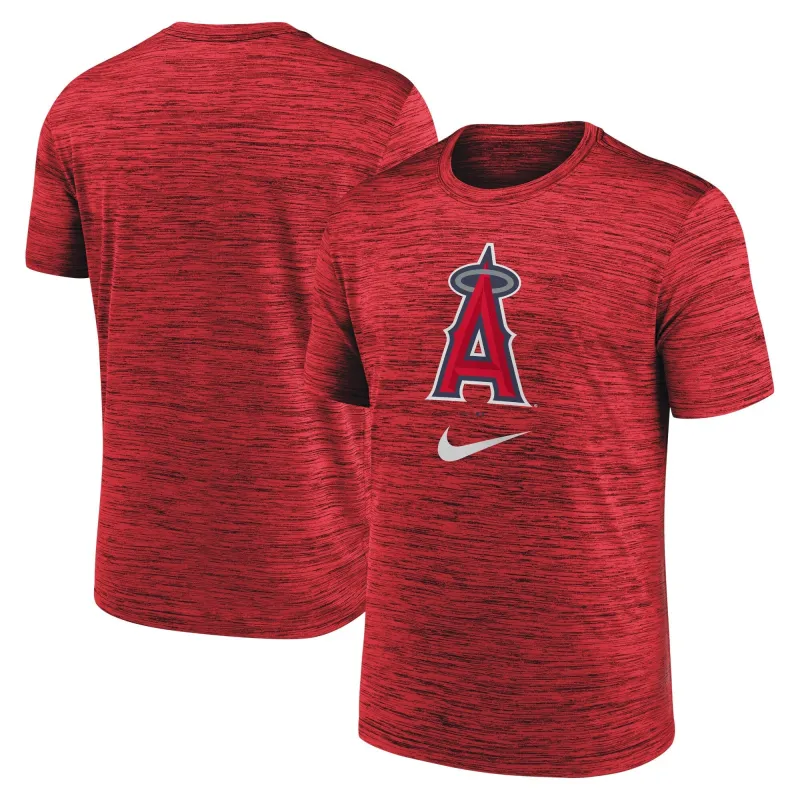 Men's Nike MLB Red Los Angeles Angels Logo Velocity Performance T-Shirt sold by Zulily