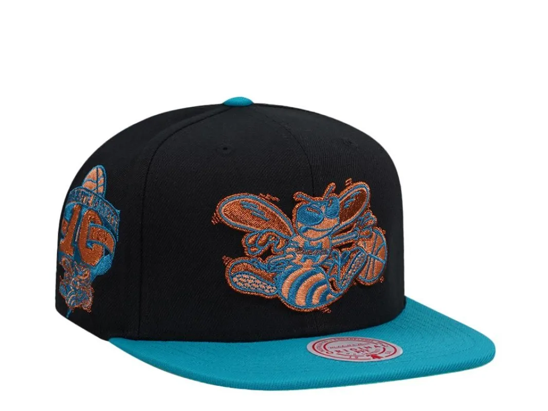Men's Mitchell & Ness NBA Make Cents Snapback Hwc Hornets - Black-Teal sold by Zulily
