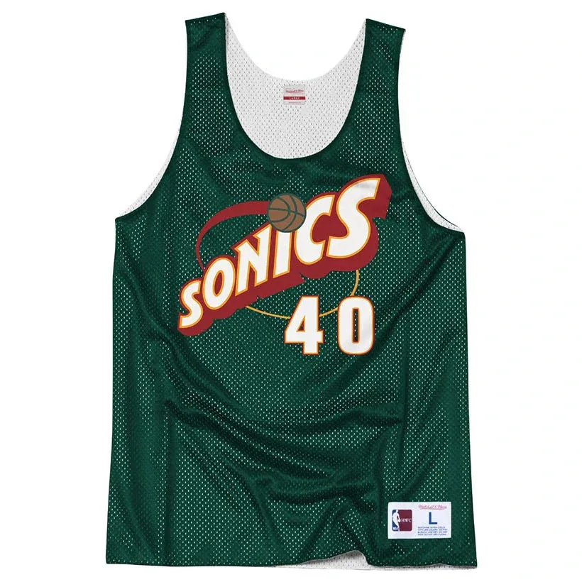 Men's Mitchell & Ness Reversible Mesh Tank Supersonics Shawn Kemp sold by Zulily product image thumbnail 4