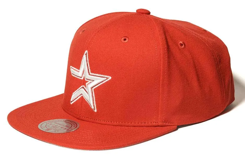 Men's Mitchell & Ness MLB Back To Basics Snapback Coop Astros - Red sold by Zulily