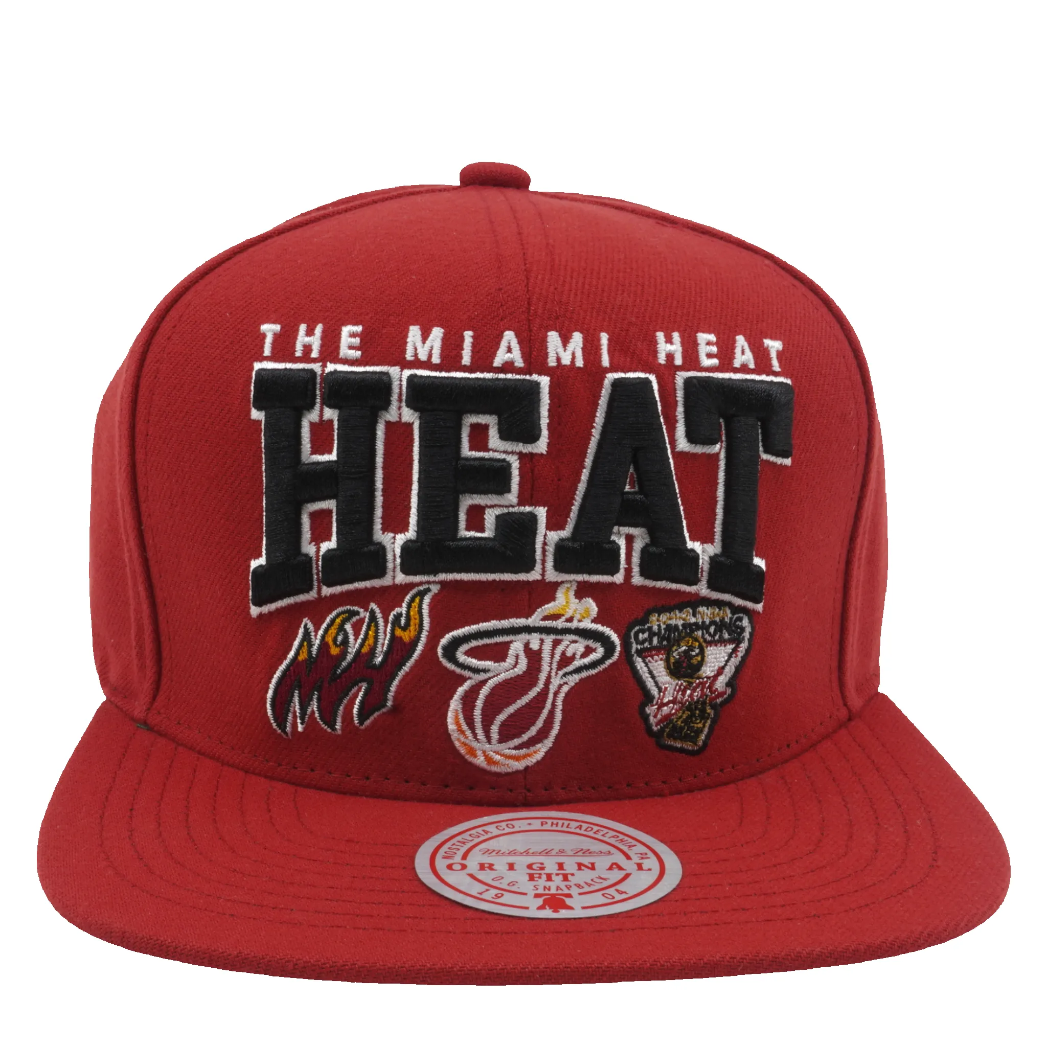 Men's Mitchell & Ness NBA Champ Stack Snapback Hwc Heat - Red sold by Zulily product image thumbnail 2