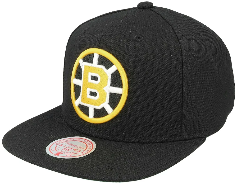 Men's Mitchell & Ness Nhl Alternate Flip Snapback Bruins - Black sold by Zulily