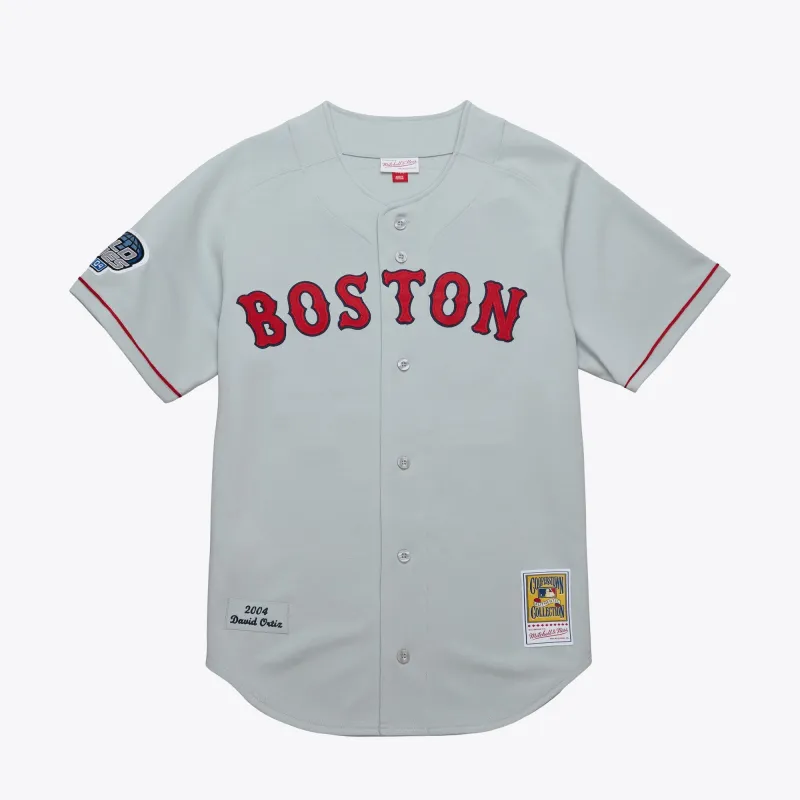 Men's Mitchell & Ness MLB Dark Jersey Red Sox 2004 David Ortiz sold by Zulily