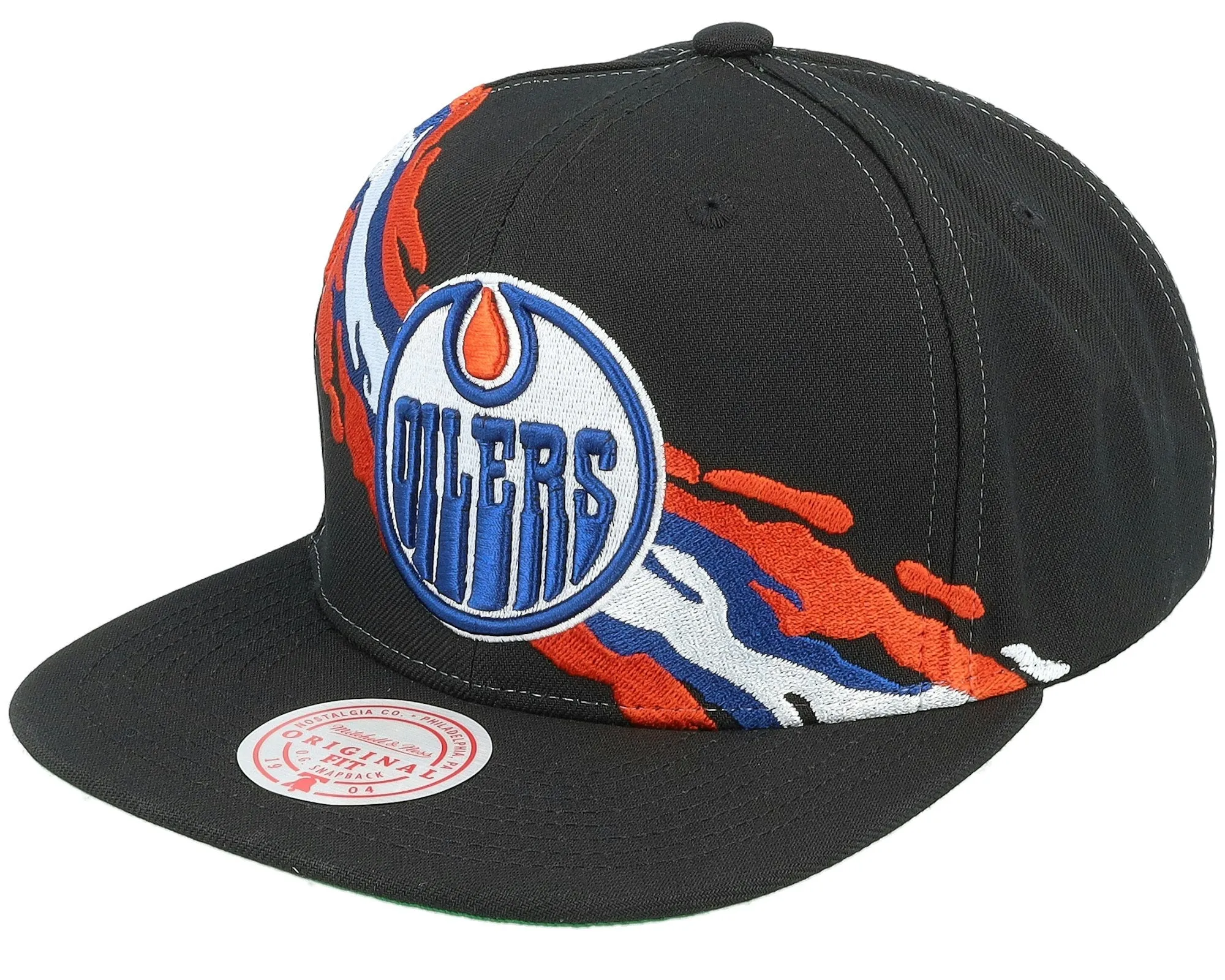 Men's Mitchell & Ness Nhl Vintage Paintbrush Snapback Oilers - Black sold by Zulily