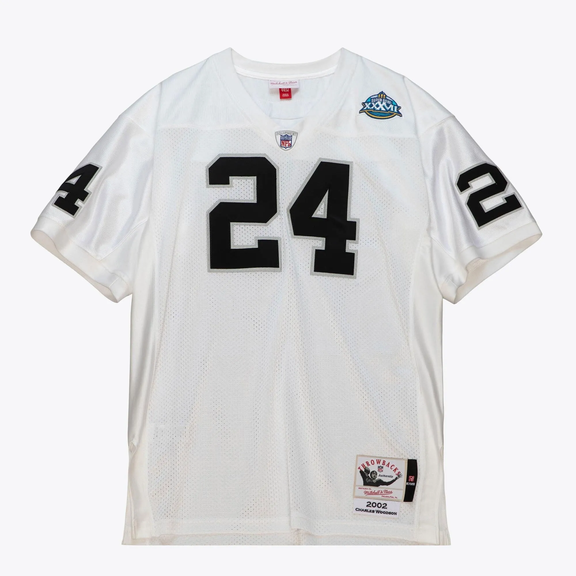 Men's Mitchell & Ness NFL Super Bowl Jersey Raiders 2002 Charles Woodson sold by Zulily