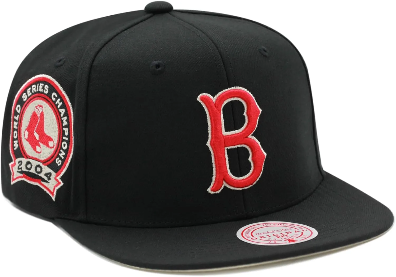 Men's Mitchell & Ness MLB Team Classic Snapback Coop Red Sox - Black sold by Zulily