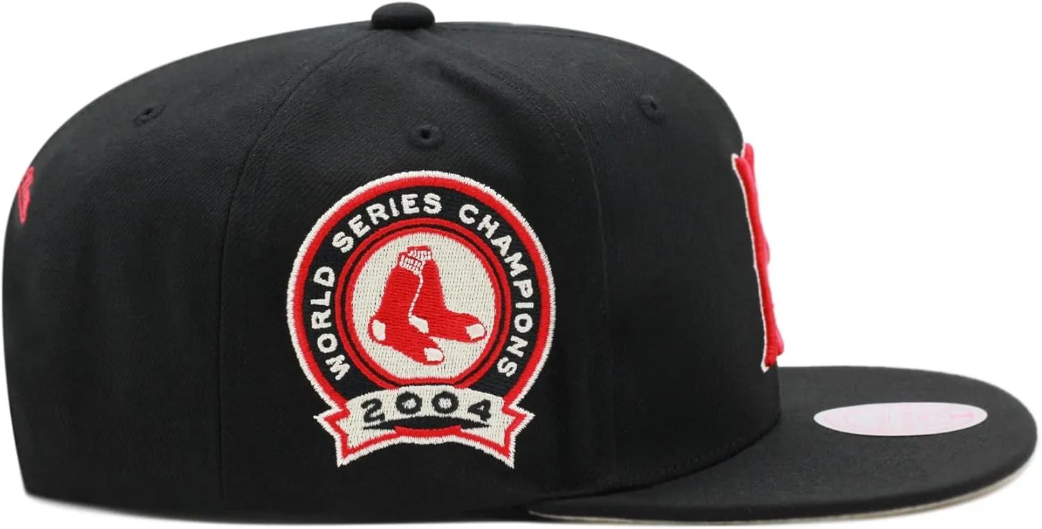 Men's Mitchell & Ness MLB Team Classic Snapback Coop Red Sox - Black sold by Zulily product image thumbnail 2