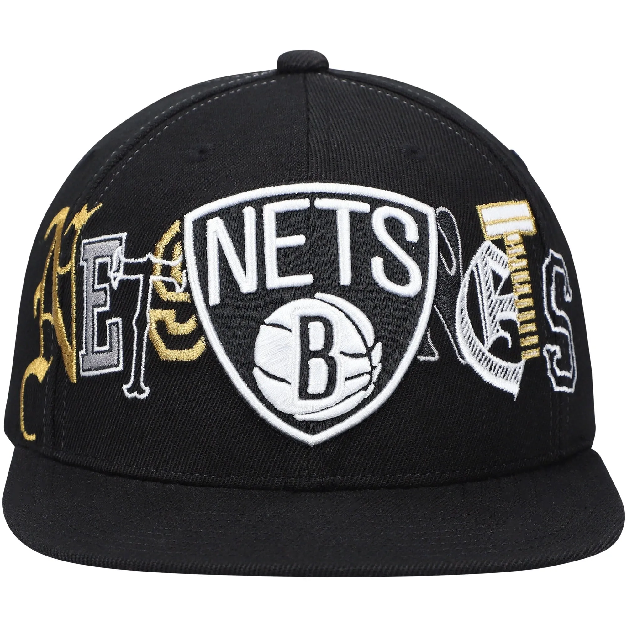 Men's Mitchell & Ness NBA Hype Type Snapback Nets - Black sold by Zulily product image thumbnail 2