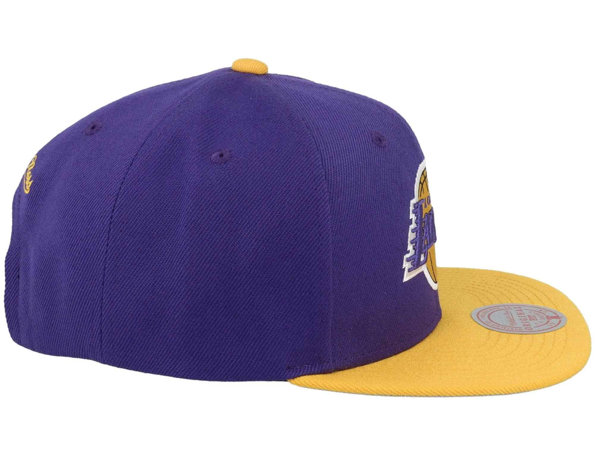 Men's Mitchell & Ness NBA Patch Overload Snapback Lakers - Purple-Yellow sold by Zulily product image thumbnail 4