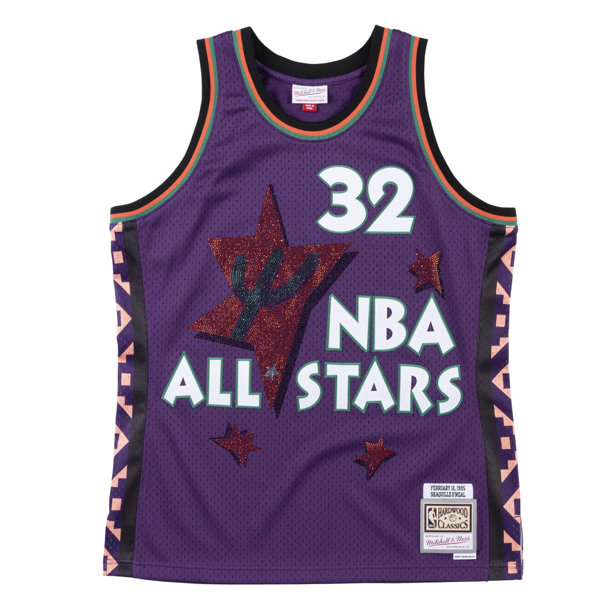 Men's Mitchell & Ness NBA Rhinestone Swingman Jersey 1995 All-Star East Shaq sold by Zulily