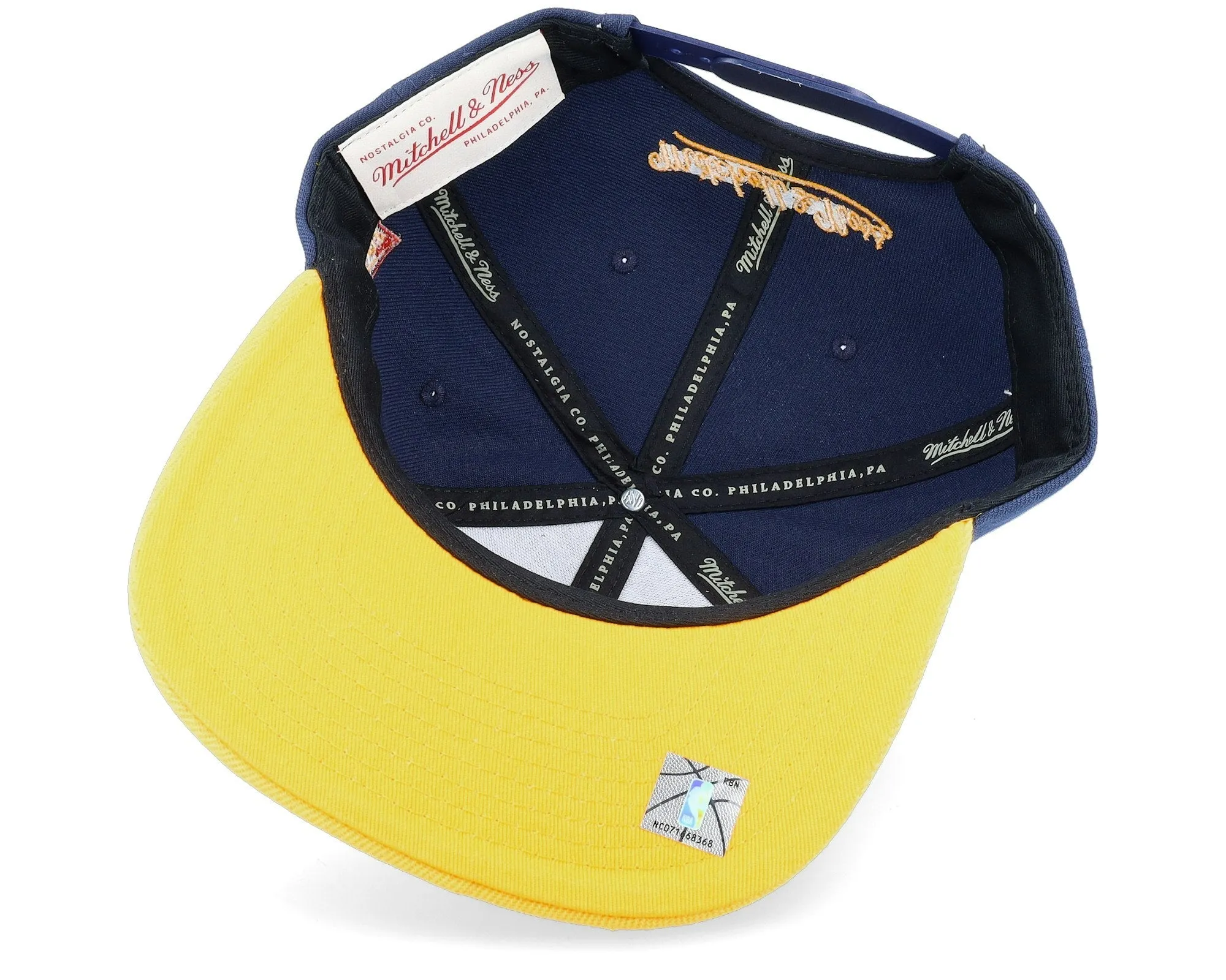 Men's Mitchell & Ness NBA Logo Blur Snapback Hwc Warriors - Blue-Yellow sold by Zulily product image thumbnail 5