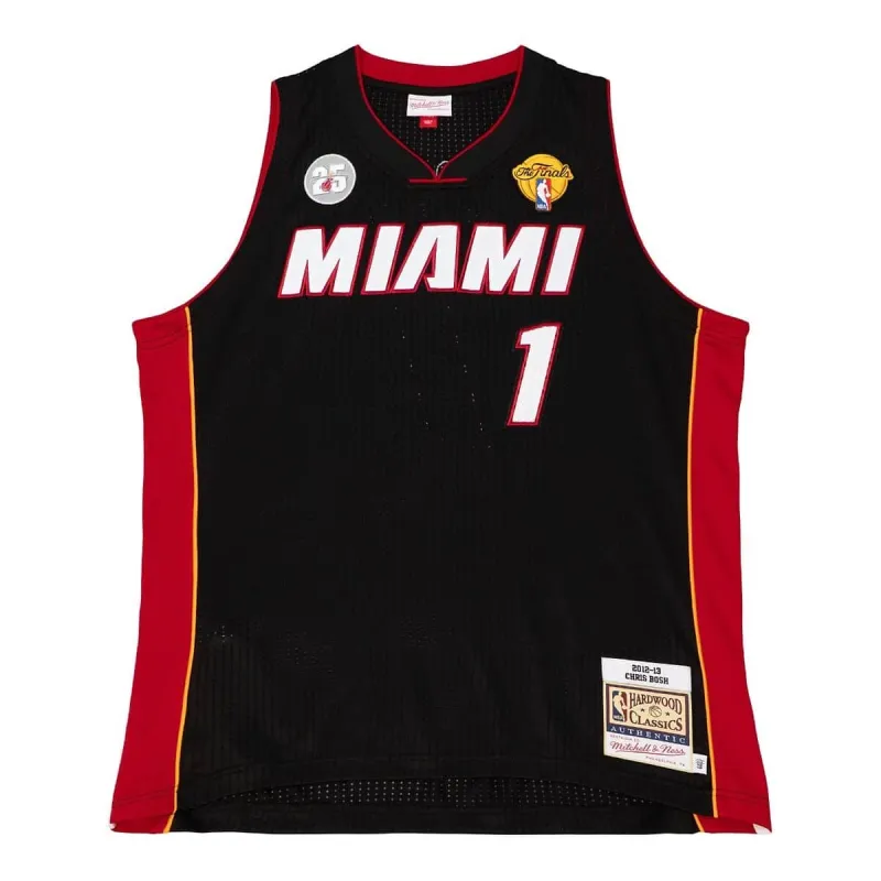 Mitchell & Ness NBA Road Finals Jersey Miami Heat 2012 Chris Bosh sold by Zulily