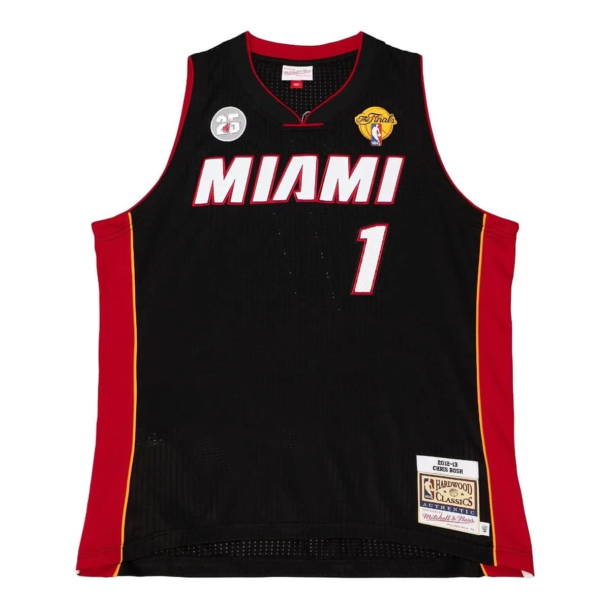 Mitchell & Ness NBA Road Finals Jersey Miami Heat 2012 Chris Bosh sold by Zulily