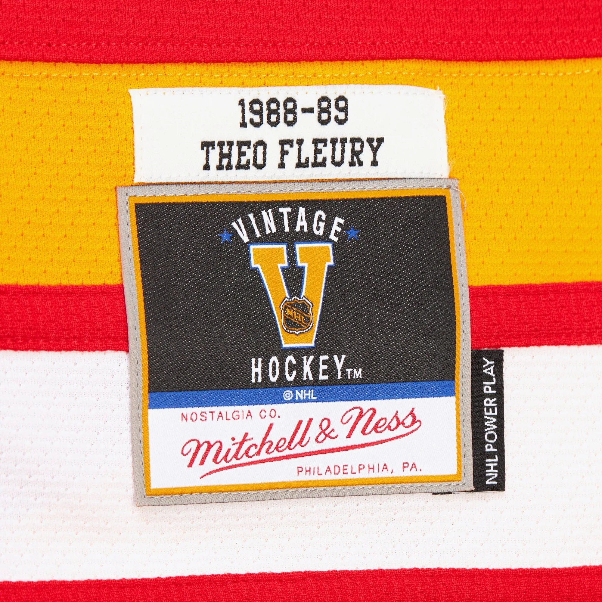 Men's Mitchell & Ness Nhl Dark Jersey Flames 1988 Theo Fleury sold by Zulily product image thumbnail 4