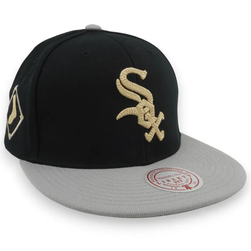 Men's Mitchell & Ness MLB Jump Off Snapback White Sox - Black made by Mitchell & Ness