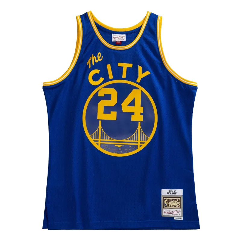 Mitchell & Ness NBA Swingman Jersey Golden State Warriors 66 Rick Barry sold by Zulily